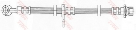 Тормозной шланг TRW PHD448 (фото 1)