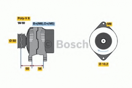 Генератор BOSCH 0986043680 (фото 1)