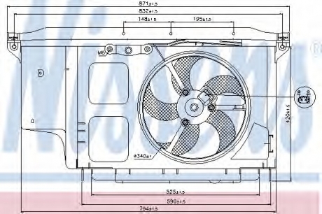 Вентилятор радіатора NISSENS 85007 (фото 1)