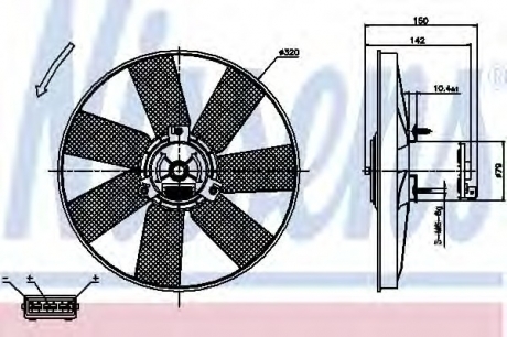 Вентилятор радіатора VW (вир-во) NISSENS 85538 (фото 1)
