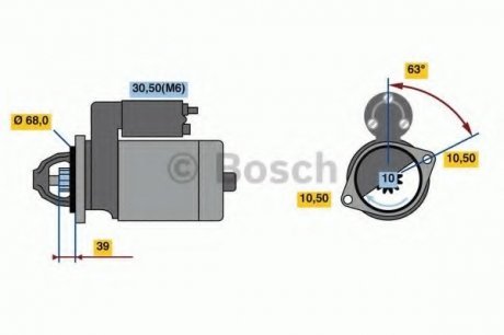 Стартер BOSCH 0001108441 (фото 1)