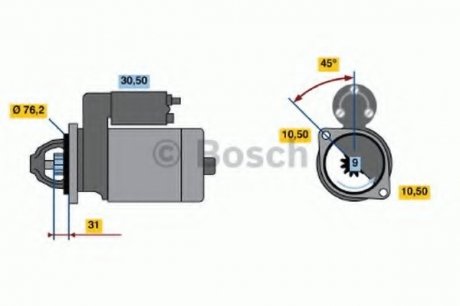 Стартер BOSCH 0001107058 (фото 1)