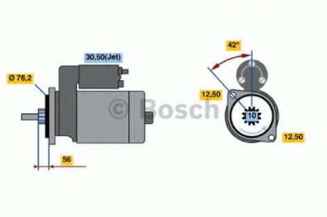 Стартер BOSCH 0986016300 (фото 1)