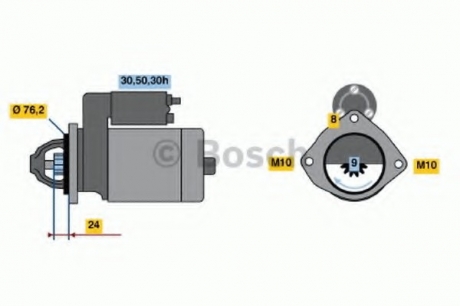 Стартер BOSCH 0986017300 (фото 1)