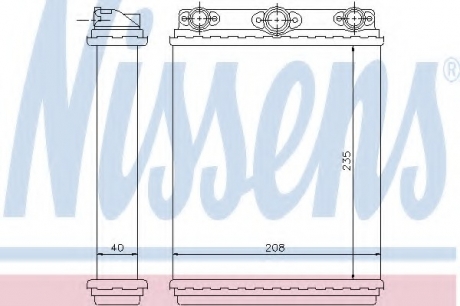 Радіатор обігрівача MERCEDES E-CLASS W 124 (вир-во) NISSENS 72016 (фото 1)