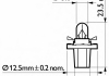 Автолампа 12V 2W BAX8,5D/2 YELLOW-GREEN PHILIPS 12600 CP (фото 1)