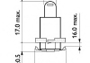 Автолампа 24V 1.2W BAX8,5D/2 YELLOW PHILIPS 24029 CP (фото 1)