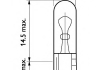 Автолампа W1,2W 24V 1,2W W2x4,6D T5 PHILIPS 13516 CP (фото 1)