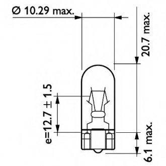 Автолампа 24V 2,5W W2,1X9,5D T10 PHILIPS 13960 CP (фото 1)