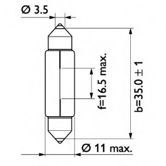 Автолампа 24V 5W SV8,5 T10,5x38 PHILIPS 13844 CP (фото 1)