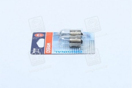 Лампа допоміжн. освітлення R5W 12V 5W ВА15s (2 шт) blister (вир-во) OSRAM 5007-02B (фото 1)