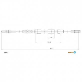 Тросик стояночного тормоза ADRIAUTO 35.0213.1 (фото 1)