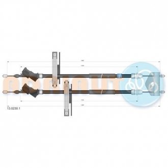 Трос гальмівний FORD Focus all drum brakeRH-LH03- ADRIAUTO 13.0230.1 (фото 1)