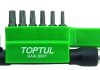 Набор бит 1/4" TORX T10H-T40H + Гобр.перех. 8ед. Toptul GAAL0801 (фото 1)