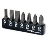 Набор бит 1/4" 7ед. (SL: 4*0.5, 5.5*1, 6.5*1.2; PH1, PH2; PZ1, PZ2) Toptul GAAV0704 (фото 1)