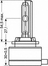 Лампа ксеноновая (35W D1S 5500K) OSRAM 66140CBI (фото 1)