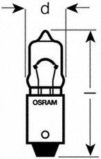 Автолампа (10W 12V BA9S) OSRAM 64113 (фото 1)