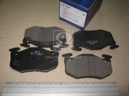 Комплект гальмівних колодок з 4 шт. дисків Hi-Q (SANGSIN) SP1242 (фото 1)