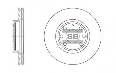 Тормозной диск Hi-Q (SANGSIN) SD3012 (фото 1)