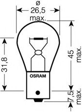 Лампа автомобільна 7511-02B OSRAM 751102B (фото 1)