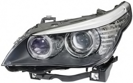 Фара правая BI-XENON(D1S) с указателем повор., с H8 дневным светом, с LED указатель поворота, с рег HELLA 1EL 164 908-001 (фото 1)