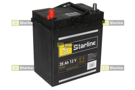 Аккумулятор (Asia), L"+" 35Ah, En300 (187 x 127 x 227) левый "+",B00 производство ЧЕХИЯ STARLINE BA SL 35JL (фото 1)