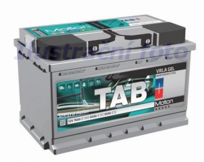 АКБ MOTION GEL,(C20): 80Ah,кол. циклів 500, 353x175x190, B13, R "+", тяговый:лодки, катера и т.д TAB 215080 (фото 1)