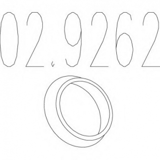 Монтажное кольцо выхлопной системы (D(внутр.) - 74 мм; D(наружн.) - 90 мм; Высота - 11,5 мм) MTS 02.9262 (фото 1)
