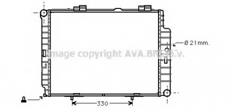 Радіатор охолодження MERCEDES E II (210) (вир-во) AVA COOLING MSA2287 (фото 1)