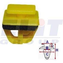 Кліпса бок. молдінгов (к-т:10 шт) размер:A= 10mm/B= 9mm/C= 13,5mm/d= 2,5mm/H= 15mm ELIT B26969 (фото 1)