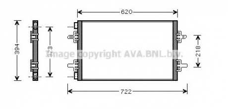 RT-ESP 97-рад.кондиционера 2.0i 16V (±AUT), (Espace 99-) 2.2DCi [OE. 6025313367] AVA COOLING RTA5294 (фото 1)