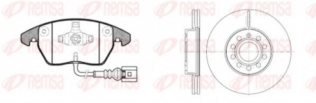 Комплект тормозной передн. SEAT TOLEDO 03-,SKODA OCTAVIA 04-,VW GOLF. JETTA. REMSA 81030.00 (фото 1)