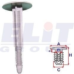 Клипса обивки двери (к-т:10 шт) размер:A = 31mm/B = 11mm/C = 7,5mm/H = 52mm ELIT C50875 (фото 1)