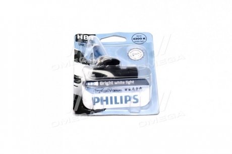 Лампа накаливания HB4 12V 55W P22d Cristal Vision 1шт blister 4300K PHILIPS 9006CVB1 (фото 1)