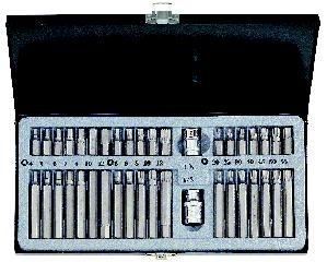 Універсальний набір біт 10мм: 3/8" и 1/2" HEX, TORX, SPLINE 40 предметів FORCE 4401 (фото 1)