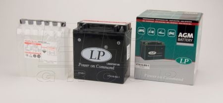 12V,14Ah,д. 150, ш. 87, в.161, электролит в к-те, вага 4,7 кг LP BATTERY YTX16-BS-1 (фото 1)