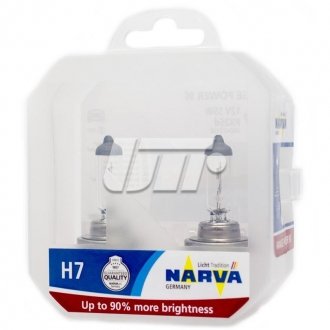 Лампа накаливания SET H7 12V 55W PX26d RANGE POWER +90 (к-т 2шт) NARVA 48047S2 (фото 1)