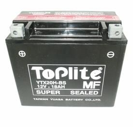 12V,18Ah,д. 150, ш. 87, в.155, электролит в к-те, вес 4,6 кг TOPLITE YTX20H-BS (фото 1)