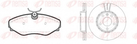 Комплект гальмівний передн. NISSAN PRIMASTAR 01-,OPEL VIVARO 06- (вир-во) REMSA 8834.01 (фото 1)