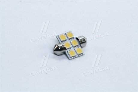 Лампа LED Софітні C5W 24V T11x31-S8.5 (6 SMD size5050) WARM WHITE <> TEMPEST Tmp-09T11-24V (фото 1)