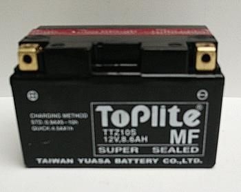 12V,8,6Ah,д. 150, ш. 87, в.93, электролит в к-те, вес 3,1 кг TOPLITE TTZ10S (фото 1)