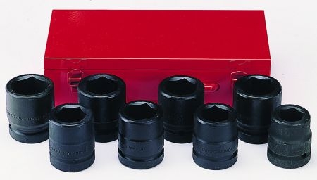 Набір головок ударних 1" 8 од, 24; 27; 30; 32; 33; 36; 38; 41 mm FORCE 8081 (фото 1)