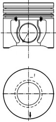 Поршень в комплекті на 1 циліндр, 2-й ремонт (+0,50) KOLBENSCHMIDT 40172610 (фото 1)