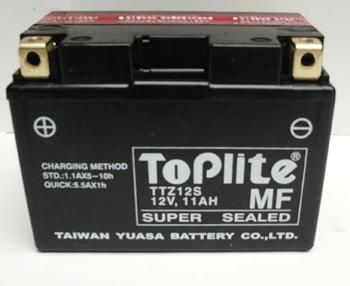 12V,11Ah,д. 150, ш. 87, в.110, электролит в к-те, вага 3,6 кг TOPLITE TTZ12S (фото 1)