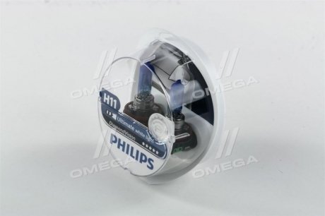 Лампа накаливания H11 12V 55W PGJ19-2 Diamond Vision 5000K PHILIPS 12362DVS2 (фото 1)
