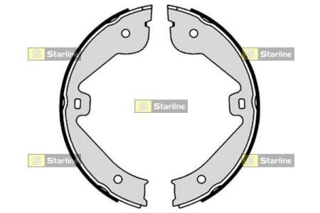 Тормозные колодки барабанные, к-кт. (стояночный тормоз). STARLINE BC 09150 (фото 1)