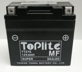12V,6Ah,д. 113, ш. 70, в.105, электролит в к-те, вес 2,1 кг TOPLITE TTZ7S (фото 1)