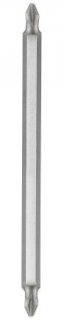 Биты крестовые 1/4"(d-6мм) двухсторонние РH1xРH2, L=165 мм FORCE 121D12 (фото 1)