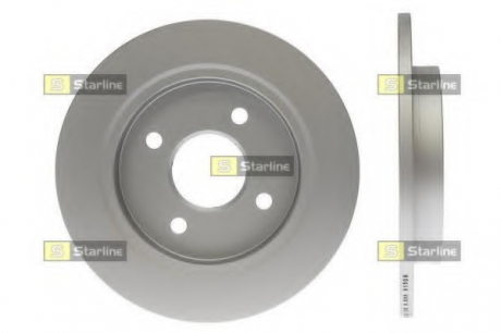 Диск тормозной окрашенный (антикорозионная обработка) STARLINE PB 1276C (фото 1)