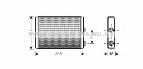 Радиатор отопления PE EXPERT 07- [OE 9464420380/6448K8 ] AVA COOLING FT 6325 (фото 1)